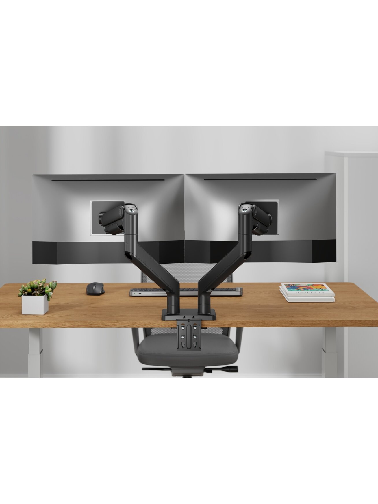 Digitus Desk Mount | Height, tilt, rotation, depth, pivot | Dual Monitor Mount | 2x 45 " | Maximum weight (capacity) 2x 20 kg | Black 5