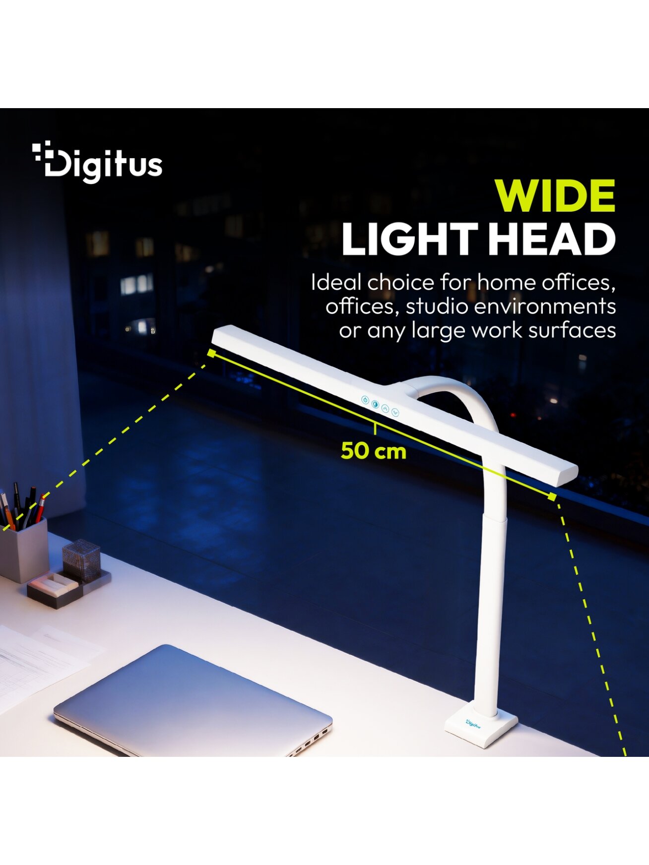 Digitus LED Desk Lamp, 50 cm, White | DA-90491 | 1025 lm | 7 W | 3000-6500 K | Warm to cold white light | LED lamp | 10 V 7 Digitus LED Desk Lamp, 50 cm, White | DA-90491 | 1025 lm | 7 W | 3000-6500 K | Warm to cold white light | LED lamp | 10 V 7