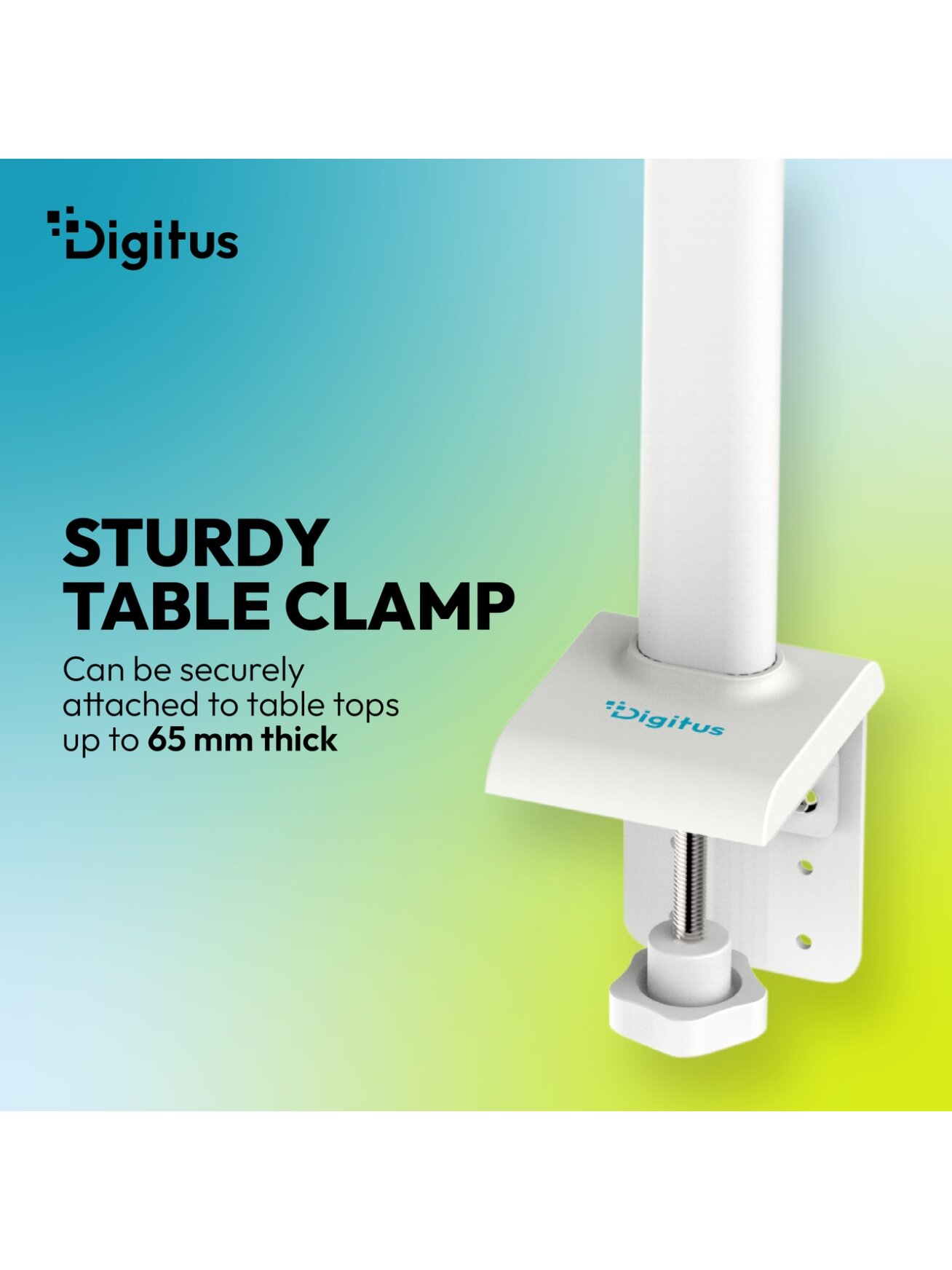 Digitus LED Desk Lamp, 80 cm, White | DA-90493 | 2400 lm | 16 W | 3000-6500 K | Warm white light to white daylight | LED lamp | 10 V 7