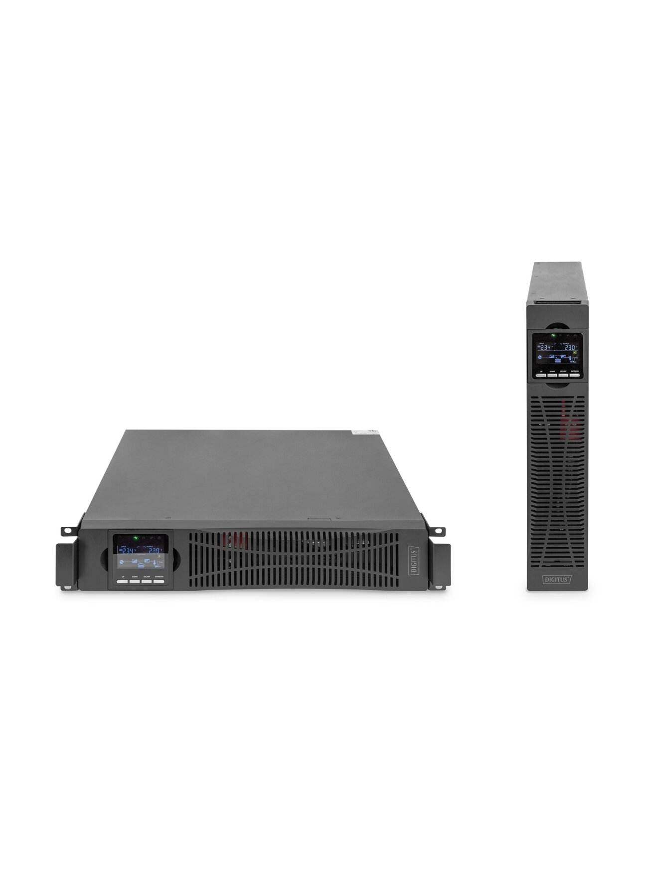 DIGITUS OnLine UPS, rack/tower, 1500VA, 1500W, LCD, 8 x C13, 1 x C19, RS-232, USB, RJ45, SNMP card (optional), relay card (optional) | Digitus | OnLine UPS | OnLine UPS Modul, 1500VA/1500W | 1500 VA | 1500 W 1 DIGITUS OnLine UPS, rack/tower, 1500VA, 1500W, LCD, 8 x C13, 1 x C19, RS-232, USB, RJ45, SNMP card (optional), relay card (optional) | Digitus | OnLine UPS | OnLine UPS Modul, 1500VA/1500W | 1500 VA | 1500 W 1