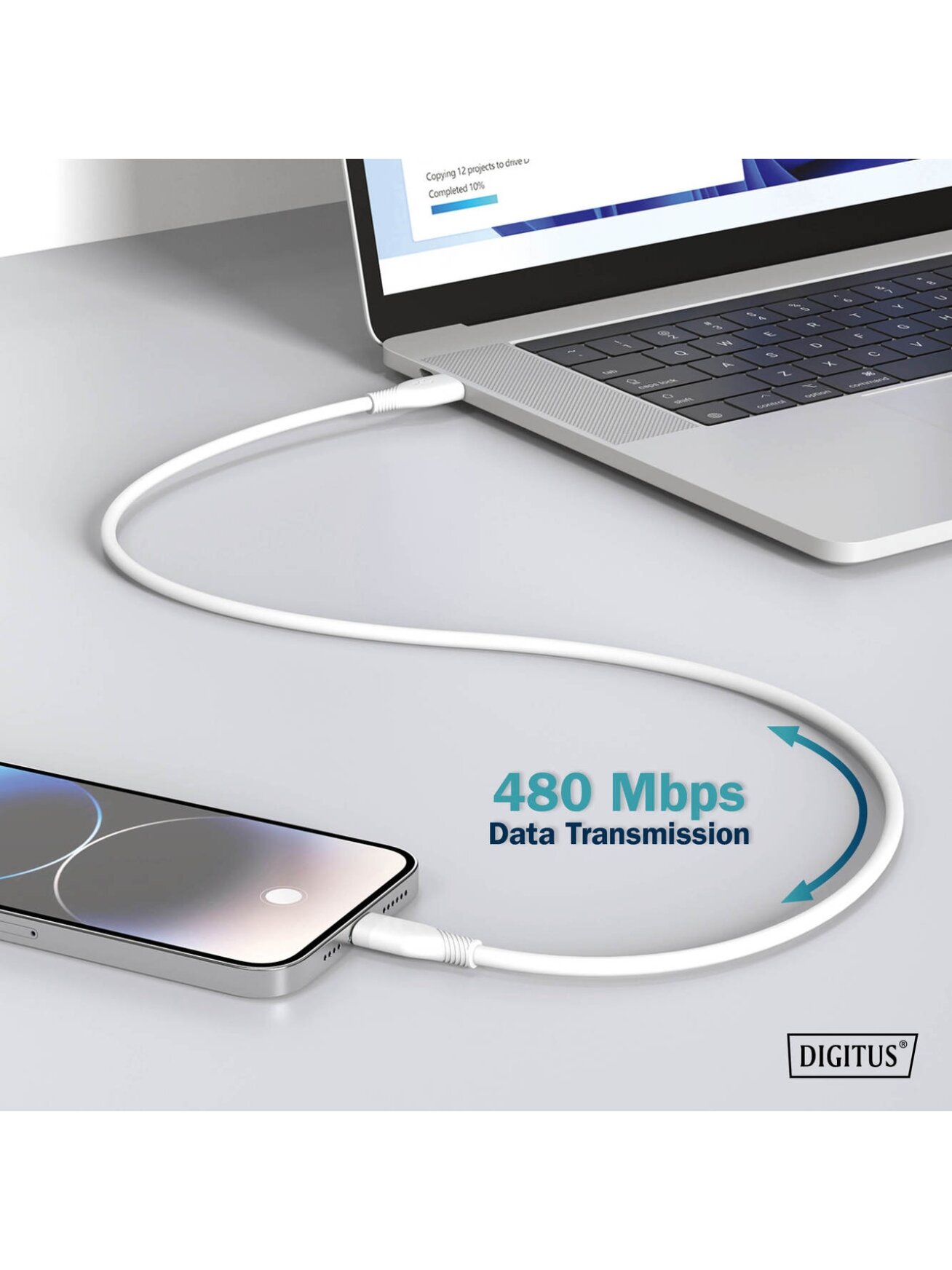 Digitus | Silicone Connection Cable | AK-300341-010-W | USB-C to USB-C 6