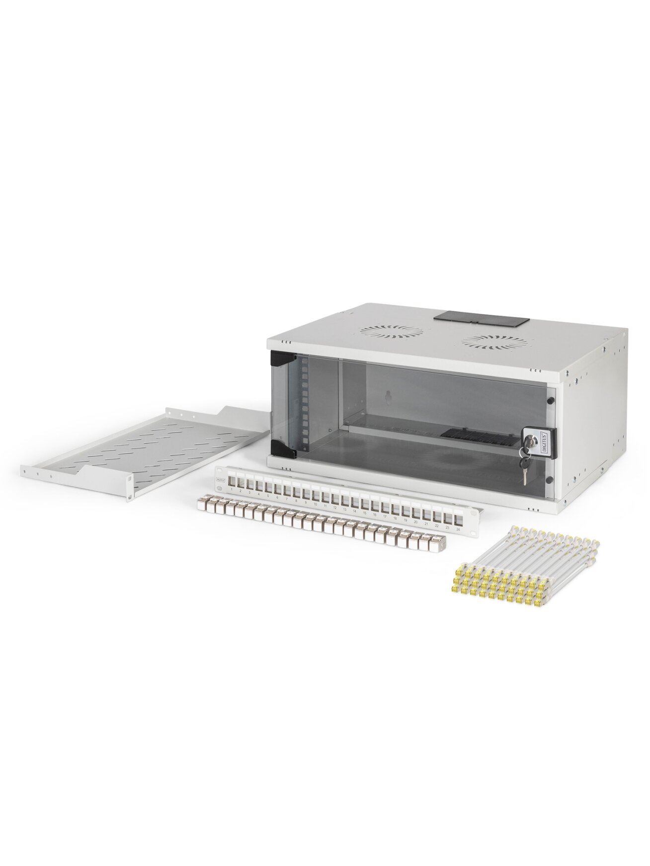 Digitus SOHO Pro network set, 483 mm (19"), 4U, 540 x 400 mm | DN-49200-SET | Light Grey 3 Digitus SOHO Pro network set, 483 mm (19"), 4U, 540 x 400 mm | DN-49200-SET | Light Grey 3