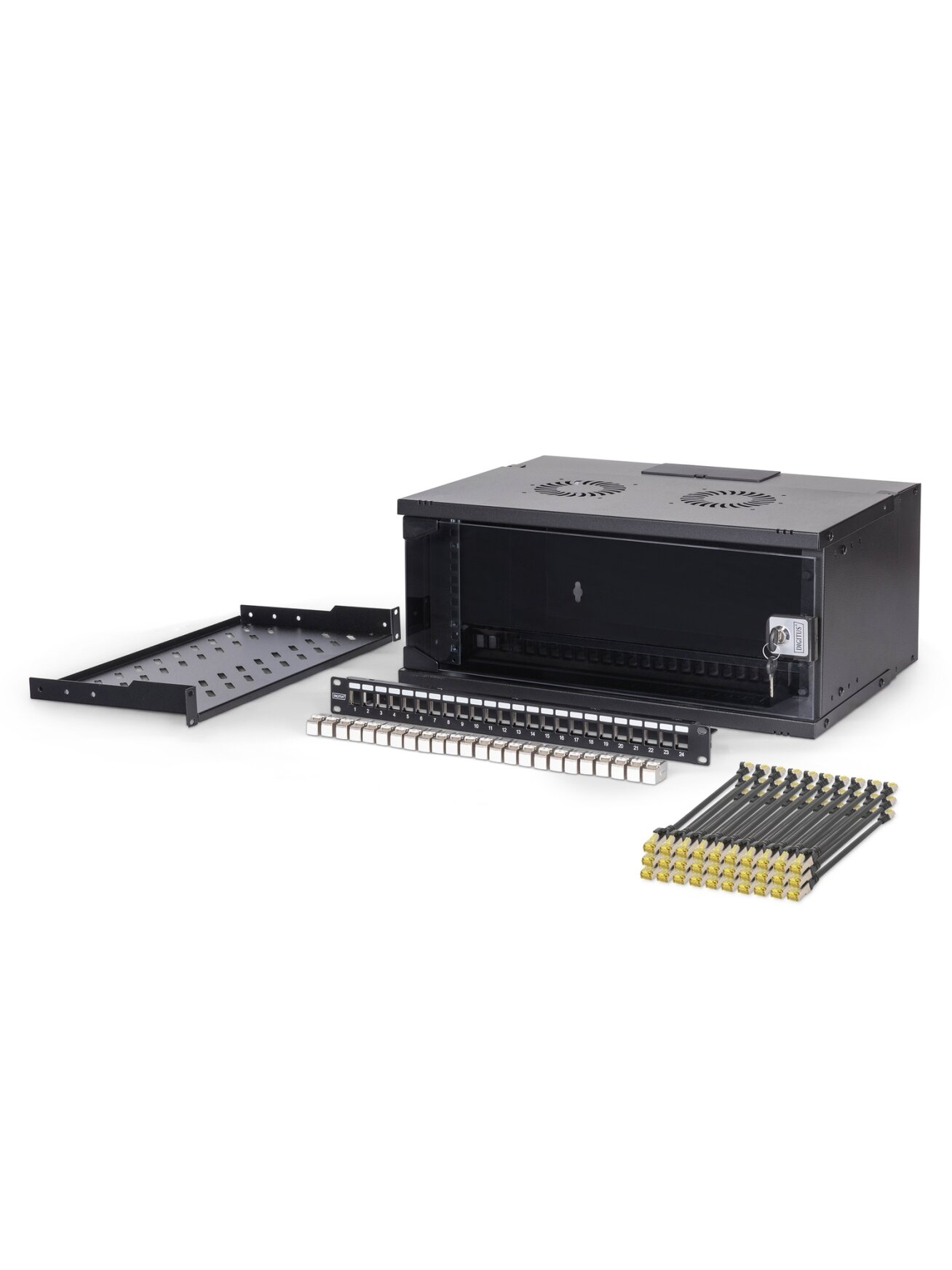 Digitus SOHO Pro network set, 483 mm (19") 4U, 540 x 400 mm | DN-49201-SET | Black 3