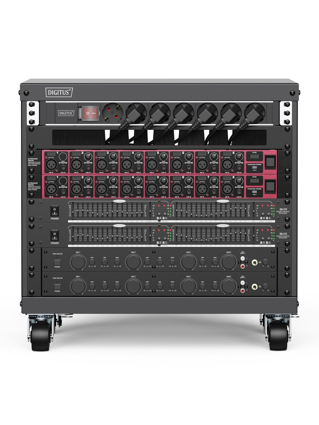 Digitus Universal 19-Inch Equipment Rack with Castors, 8U | DN-48000 1