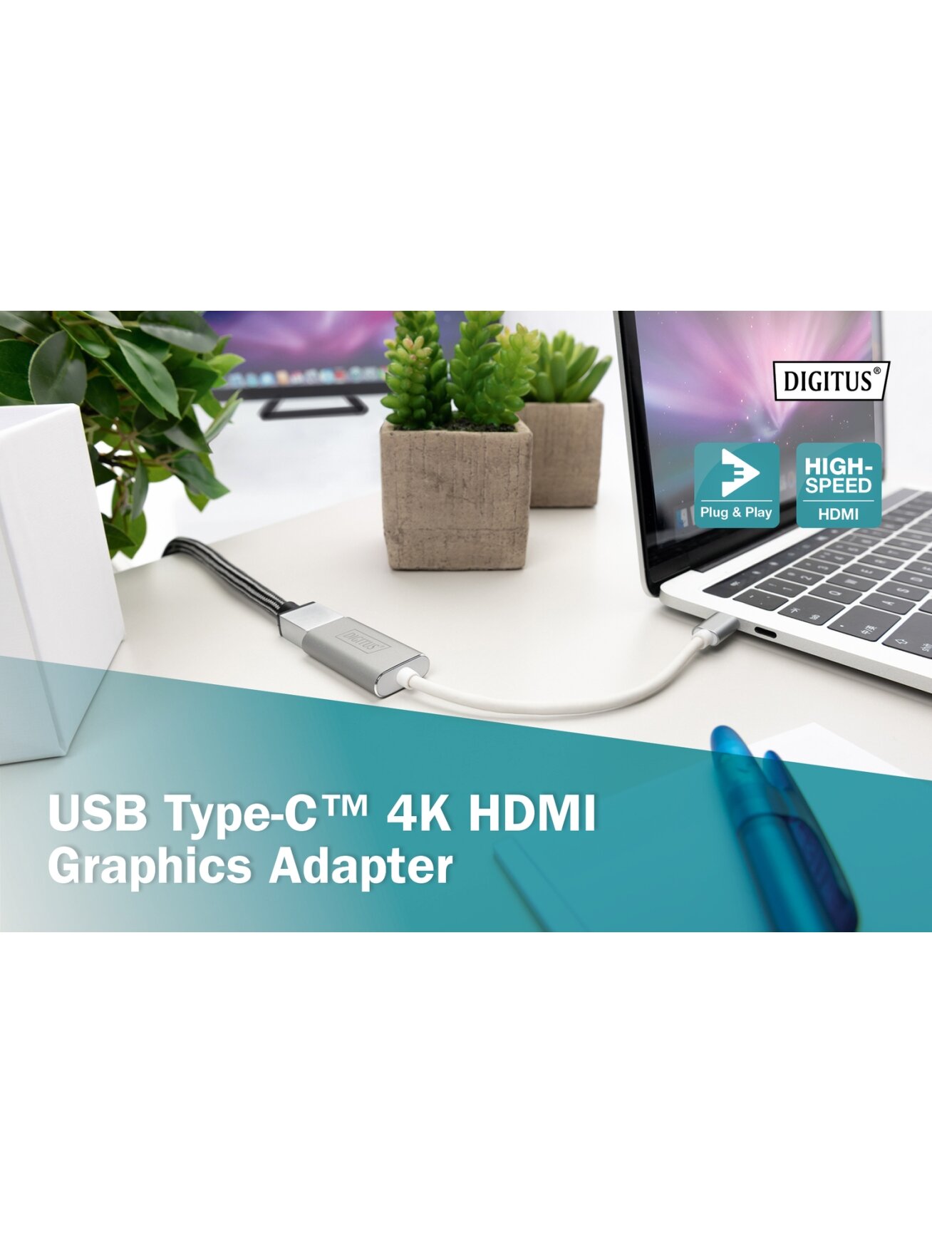 Digitus USB-C 3.2 Gen 1 to HDMI Graphic Adapter | DA-70836 7 Digitus USB-C 3.2 Gen 1 to HDMI Graphic Adapter | DA-70836 7
