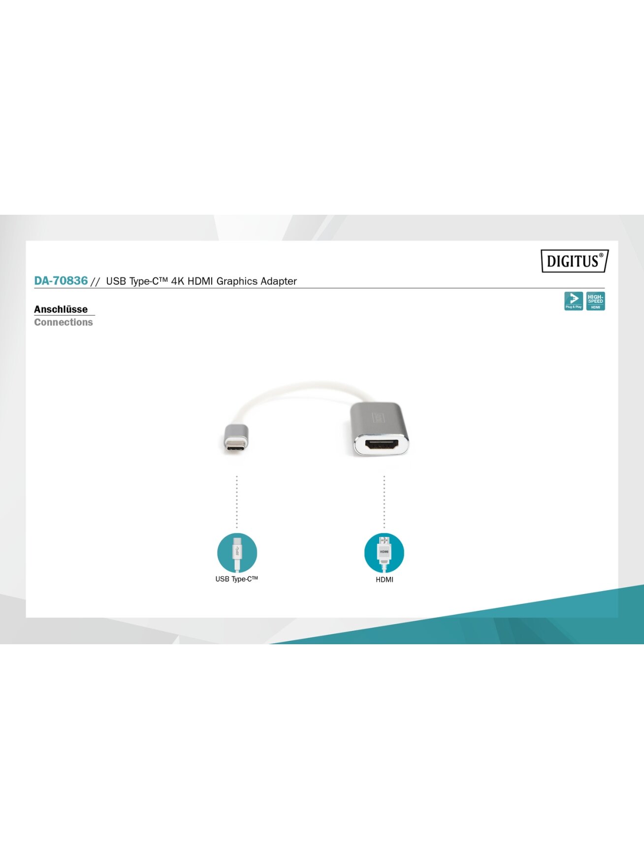Digitus USB-C 3.2 Gen 1 to HDMI Graphic Adapter | DA-70836 8 Digitus USB-C 3.2 Gen 1 to HDMI Graphic Adapter | DA-70836 8