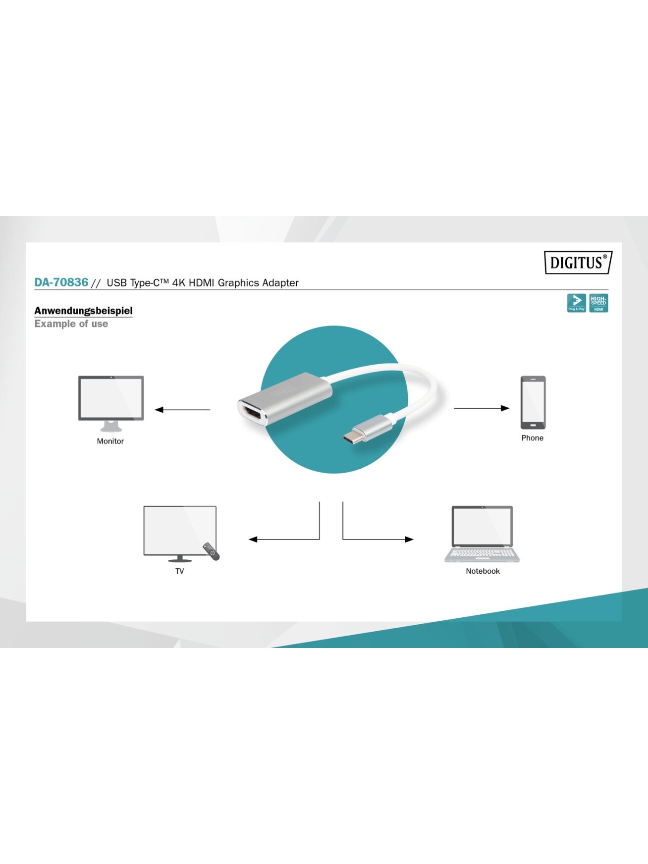 Digitus USB-C 3.2 Gen 1 to HDMI Graphic Adapter | DA-70836 9 Digitus USB-C 3.2 Gen 1 to HDMI Graphic Adapter | DA-70836 9