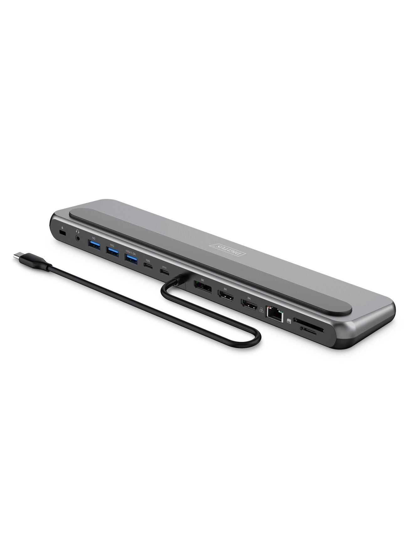 Digitus USB-C 8K docking station, 12-port | DA-70919 | Ethernet LAN (RJ-45) ports 1 | HDMI ports quantity 2 1 Digitus USB-C 8K docking station, 12-port | DA-70919 | Ethernet LAN (RJ-45) ports 1 | HDMI ports quantity 2 1