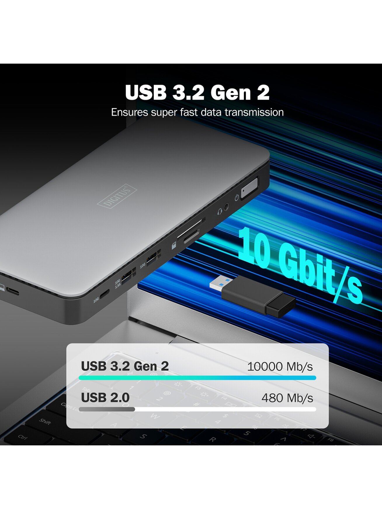 Digitus USB-C Docking Station, 11-port | DA-70917 | HDMI ports quantity 2 | Ethernet LAN 3 Digitus USB-C Docking Station, 11-port | DA-70917 | HDMI ports quantity 2 | Ethernet LAN 3