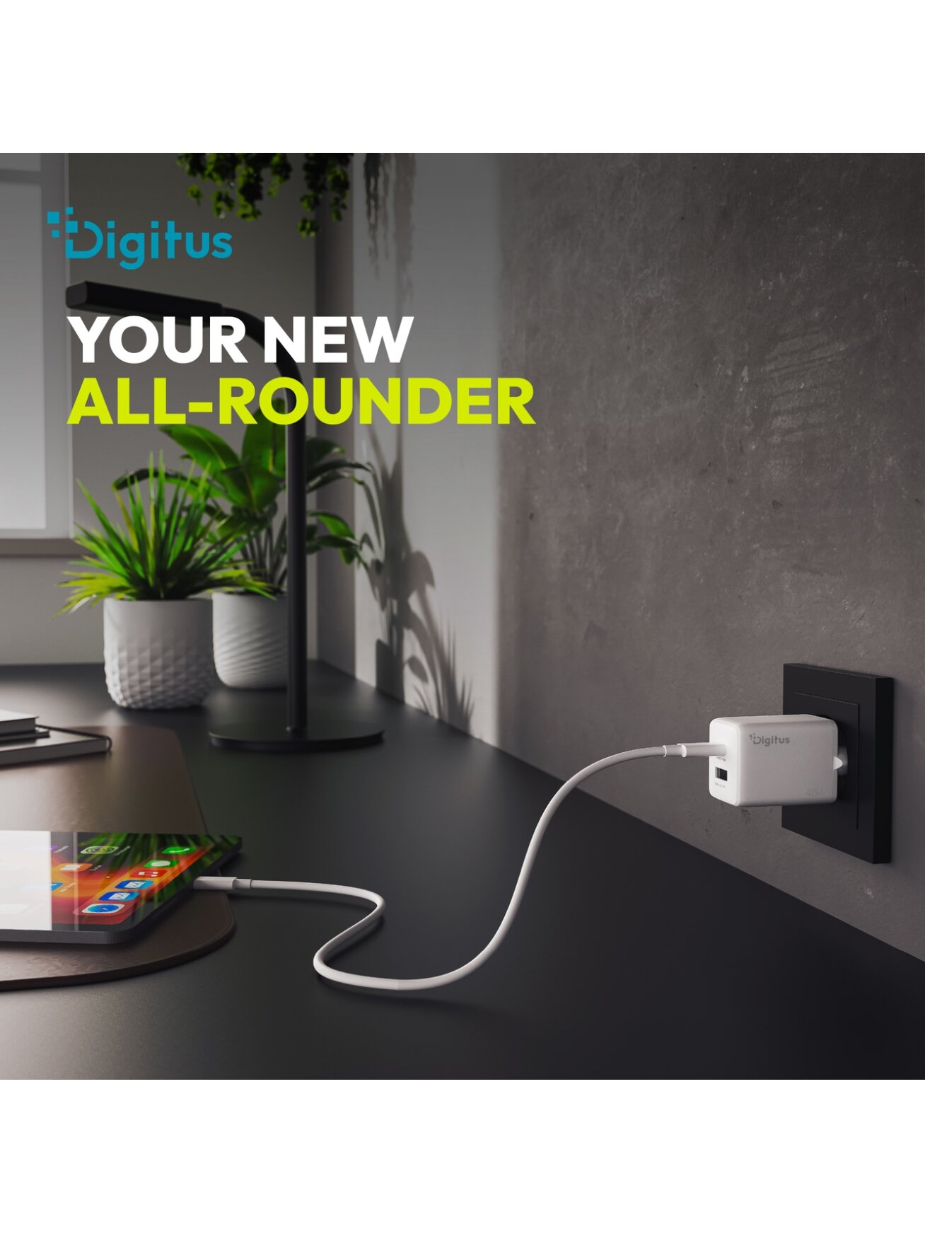 Digitus USB GaN Charger 45W, 1x USB-C, 1x USB-A | DA-10302 7 Digitus USB GaN Charger 45W, 1x USB-C, 1x USB-A | DA-10302 7