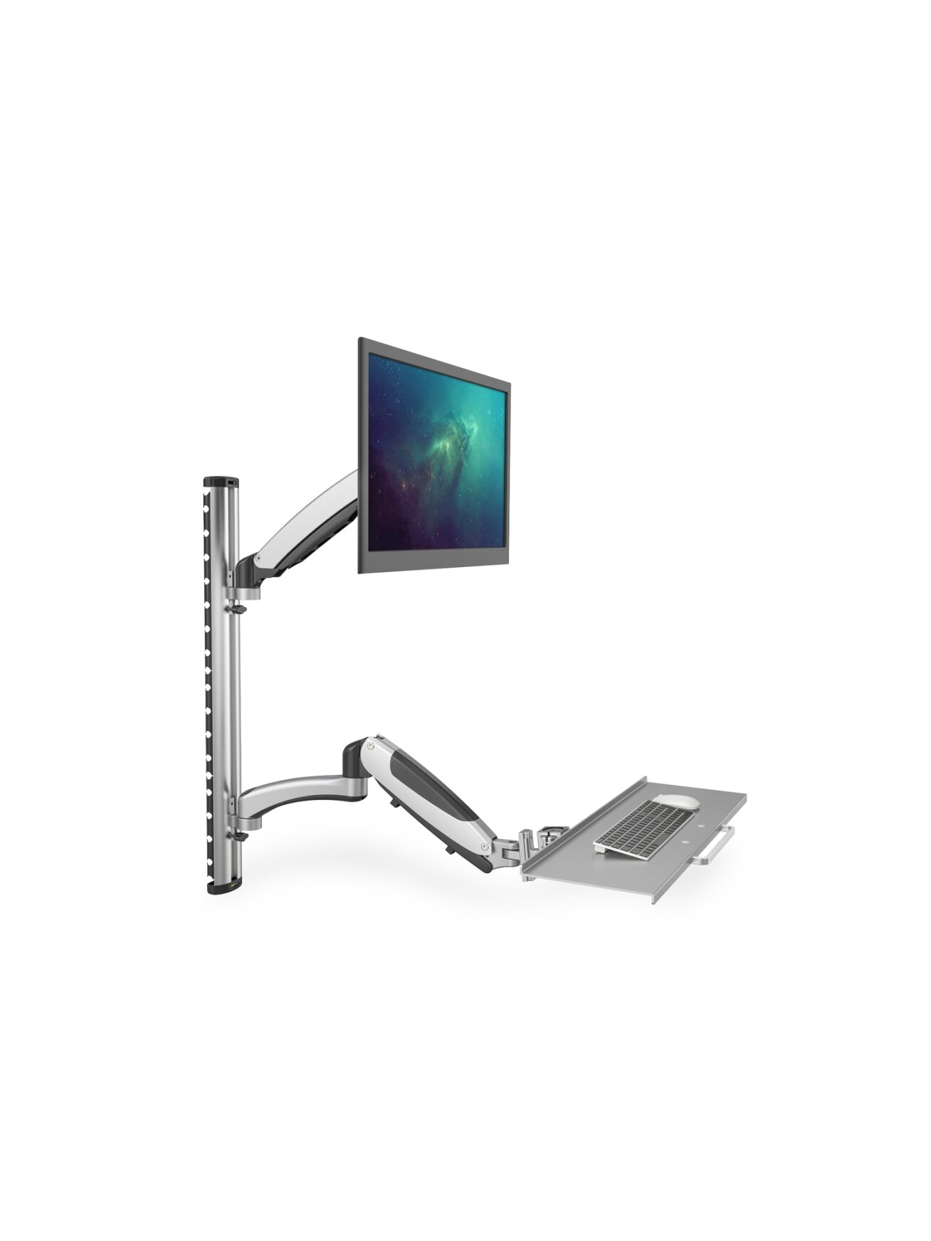 Digitus | Wall mount | Workstation | Adjustable Height, Tilt, Swivel | 27 " | Maximum weight (capacity) 6 kg | Silver 4