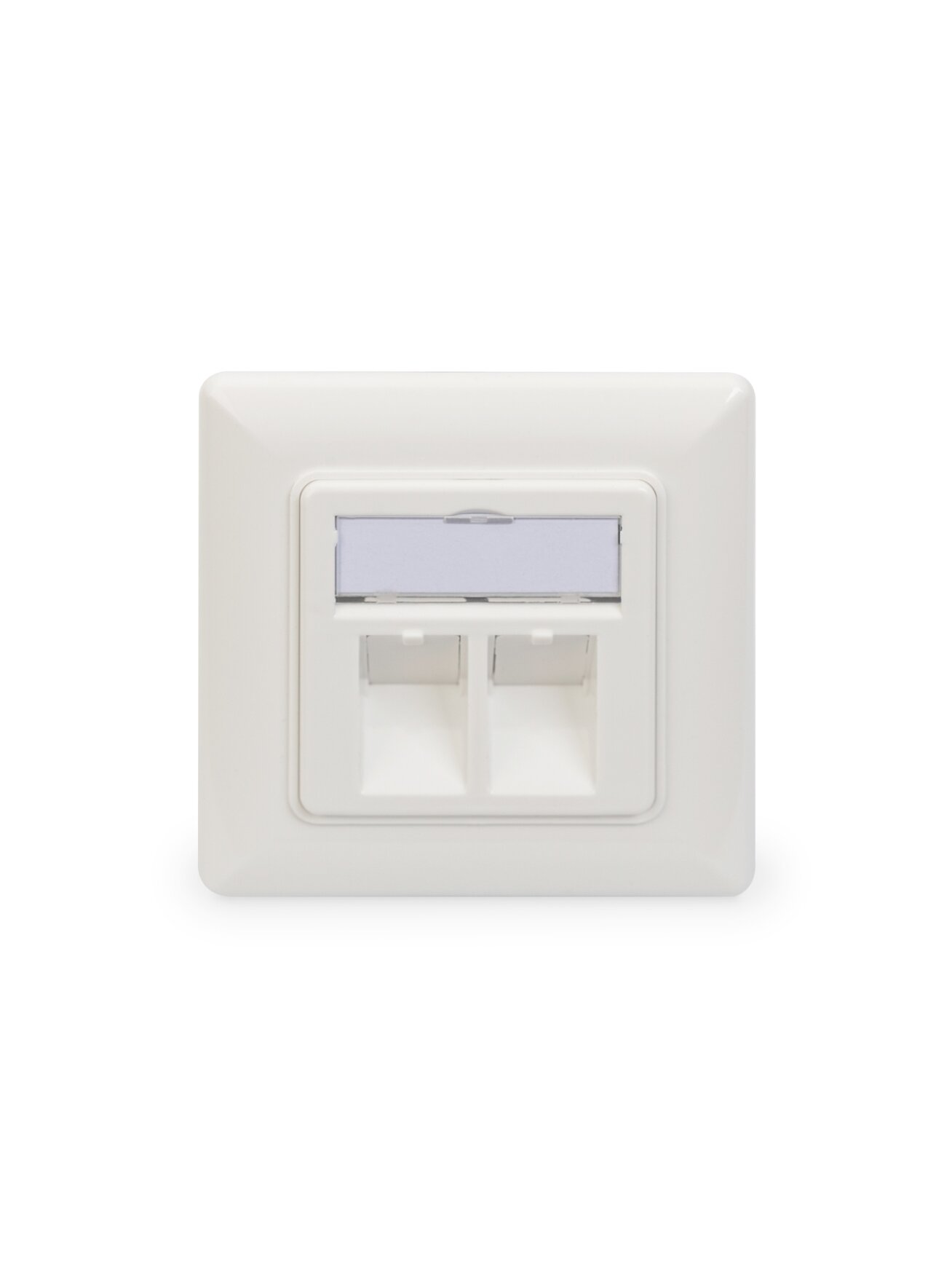 Digitus | Wallplate for Keystone Modules, German type, middle plate 50x50 mm, frame 80x80 mm | DN-93801-1 3