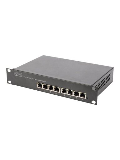 Digitus | 8-port Gigabit Ethernet Switch | DN-80114 | Unmanaged | Rackmountable | Power supply type Internal