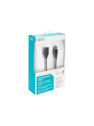 Digitus | Active USB 2.0 Repeater/Extension Cable | DA-73100-1 | USB 2.0 USB A (Male) | USB A (Female) Digitus | Active USB 2.0 Repeater/Extension Cable | DA-73100-1 | USB 2.0 USB A (Male) | USB A (Female)