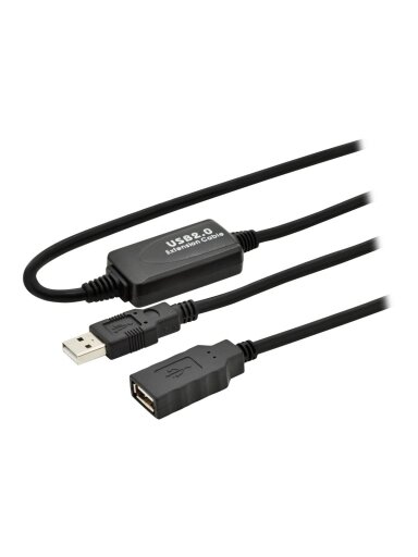 Digitus | Active USB 2.0 Repeater/Extension Cable | DA-73100-1 | USB 2.0 USB A (Male) | USB A (Female) Digitus | Active USB 2.0 Repeater/Extension Cable | DA-73100-1 | USB 2.0 USB A (Male) | USB A (Female)