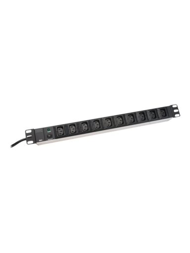 Digitus | Aluminum outlet strip, IEC C14 plug | DN-95404 | Sockets quantity 10