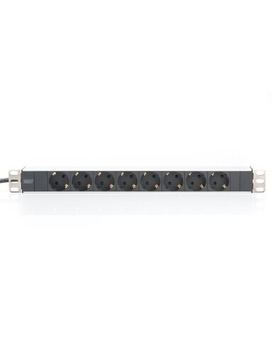 Digitus | Aluminum outlet strip with 8 safety outlets | DN-95401 | Sockets quantity 8