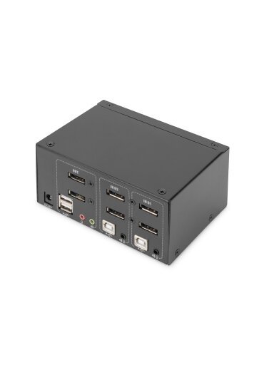 Digitus | KVM Switch, 2-Port, Dual Display, 4K, DisplayPort | DS-12862 Digitus | KVM Switch, 2-Port, Dual Display, 4K, DisplayPort | DS-12862