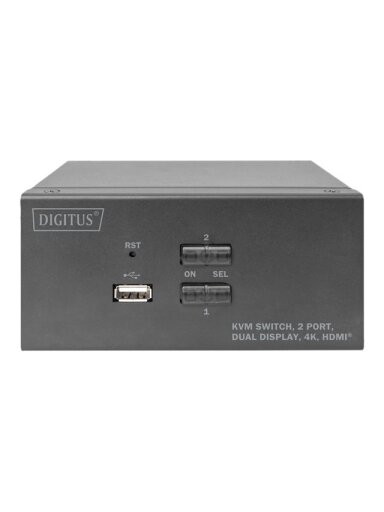 Digitus | KVM Switch, 2 Port, Dual Display, 4K, HDMI | DS-12860 Digitus | KVM Switch, 2 Port, Dual Display, 4K, HDMI | DS-12860