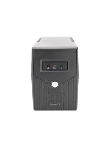 Digitus | Line-Interactive UPS | Line-Interactive UPS DN-170063, 600VA, 360W, 1x 12V/7Ah battery, 2x CEE 7/7 outlet, 2x RJ-11, 1x USB 2.0 type B, LED, Simulated Sine Wave, 298x101x142mm, 4.35kg | 600 VA | 360 W