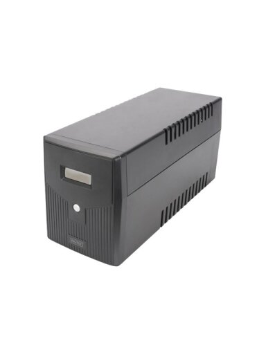 Digitus | Line-Interactive UPS | Line-Interactive UPS DN-170074, 1000VA, 600W, 2x 12V/7Ah battery, 4x CEE 7/7 outlet, 2x RJ45, 1x USB 2.0 type B, 1x RS232, LCD, Simulated Sine Wave, 338x150x162mm, 7.8kg | 1000 VA | 600 W