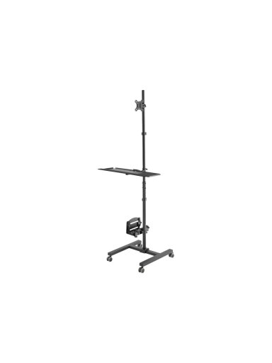 Digitus | Mobile workstation with individual height adjustment | DA-90374 | Monitor Mount, PC Holder | 17-32 " | Black