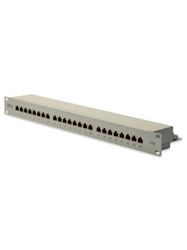 Digitus | Patch Panel | DN-91524S | Category: CAT 5e; Ports: 24 x RJ45; Retention strength: 7.7 kg; Insertion force: 30N max | 48.2 x 4.4 x 10.9 cm | White Digitus | Patch Panel | DN-91524S | Category: CAT 5e; Ports: 24 x RJ45; Retention strength: 7.7 kg; Insertion force: 30N max | 48.2 x 4.4 x 10.9 cm | White