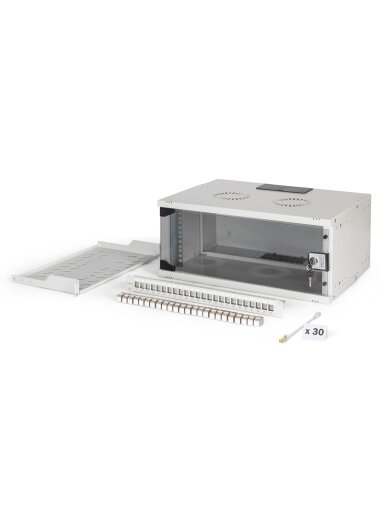 Digitus SOHO Pro network set, 483 mm (19"), 4U, 540 x 400 mm | DN-49200-SET | Light Grey