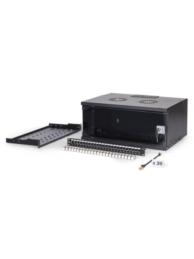Digitus SOHO Pro network set, 483 mm (19") 4U, 540 x 400 mm | DN-49201-SET | Black