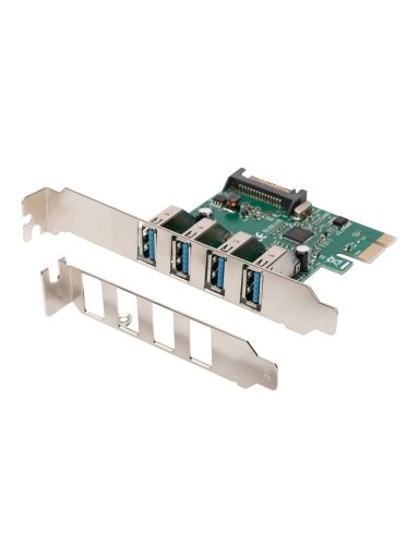 Digitus | USB 3.0, 4 Port, PCI Express Add-On card 4 Ports A/F External, VL805 chipset | DS-30221-1 Digitus | USB 3.0, 4 Port, PCI Express Add-On card 4 Ports A/F External, VL805 chipset | DS-30221-1