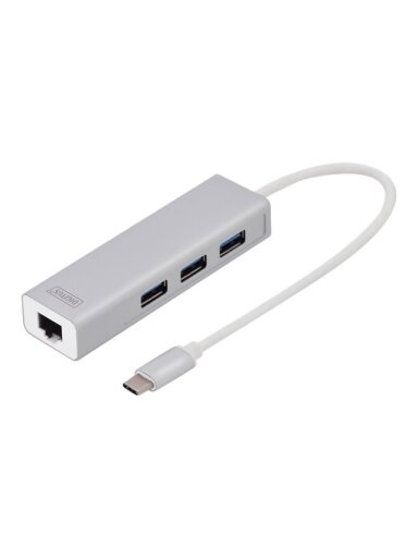 Digitus | USB Type-C 3-Port Hub + Gigabit Ethernet