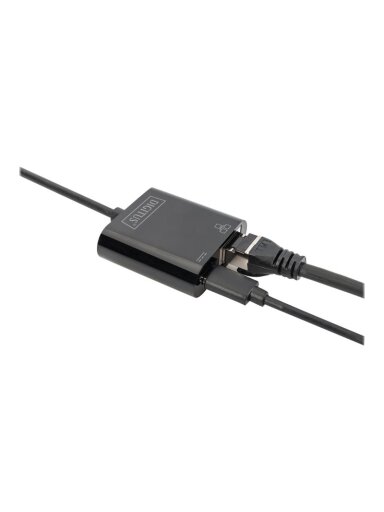Digitus | USB-Type-C Gigabit Ethernet Adapter + PD with power delivery function | DN-3027 | Black | USB-C port to a Gigabit network connection Digitus | USB-Type-C Gigabit Ethernet Adapter + PD with power delivery function | DN-3027 | Black | USB-C port to a Gigabit network connection