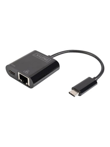 Digitus | USB-Type-C Gigabit Ethernet Adapter + PD with power delivery function | DN-3027 | Black | USB-C port to a Gigabit network connection Digitus | USB-Type-C Gigabit Ethernet Adapter + PD with power delivery function | DN-3027 | Black | USB-C port to a Gigabit network connection