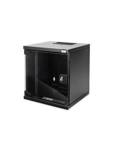 Digitus | Wall Mounting Cabinet | DN-10-06U-B | IP protection class: IP20; Front door: Glass door, single opening; Cabinet type: Wall mounting cabinet; Depth: 300 mm; Load capacity: 30 kg | Black Digitus | Wall Mounting Cabinet | DN-10-06U-B | IP protection class: IP20; Front door: Glass door, single opening; Cabinet type: Wall mounting cabinet; Depth: 300 mm; Load capacity: 30 kg | Black