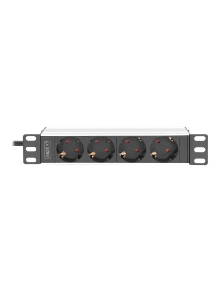 Digitus | 10” Socket Strip with Aluminum Profile, 4-way safety sockets | DN-95418 Digitus | 10” Socket Strip with Aluminum Profile, 4-way safety sockets | DN-95418