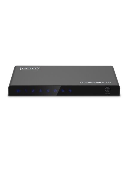 Digitus 4K HDMI Splitter, 1x4 | DS-55337 | Black 1 Digitus 4K HDMI Splitter, 1x4 | DS-55337 | Black 1