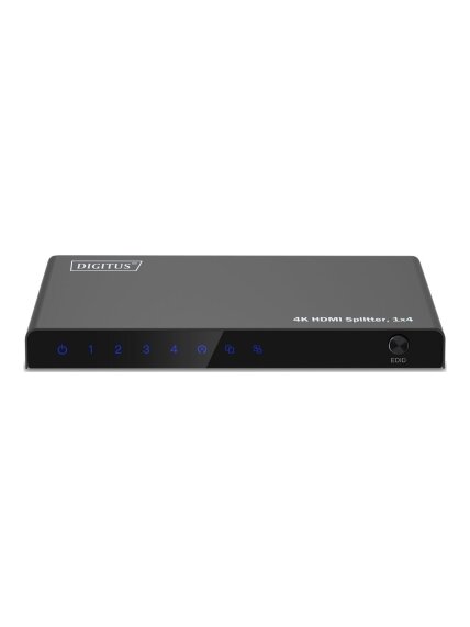 Digitus 4K HDMI Splitter, 1x4 | DS-55337 | Black Digitus 4K HDMI Splitter, 1x4 | DS-55337 | Black