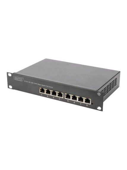 Digitus | 8-port Gigabit Ethernet PoE switch | DN-95317 | Unmanaged | Rackmountable | Power supply type Internal Digitus | 8-port Gigabit Ethernet PoE switch | DN-95317 | Unmanaged | Rackmountable | Power supply type Internal