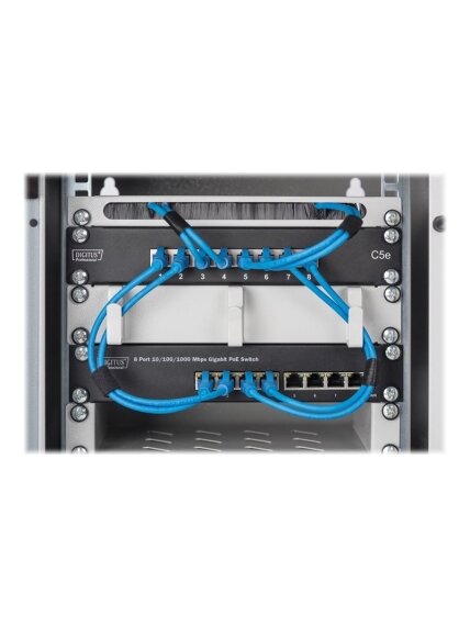 Digitus | 8-port Gigabit Ethernet PoE switch | DN-95317 | Unmanaged | Rackmountable | Power supply type Internal 2