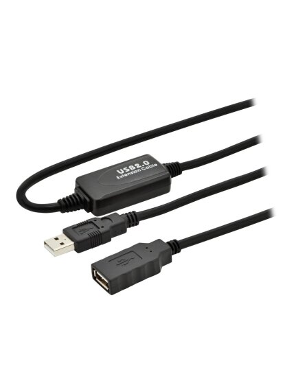 Digitus | Active USB 2.0 Repeater/Extension Cable | DA-73100-1 | USB 2.0 USB A (Male) | USB A (Female) Digitus | Active USB 2.0 Repeater/Extension Cable | DA-73100-1 | USB 2.0 USB A (Male) | USB A (Female)