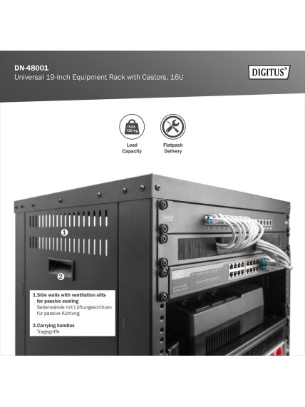 Digitus AVS Rack | DN-48001 | Black 1 Digitus AVS Rack | DN-48001 | Black 1