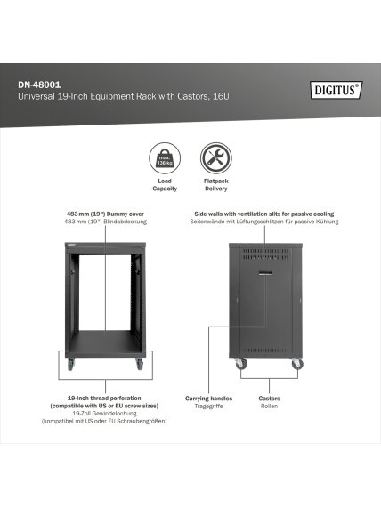Digitus AVS Rack | DN-48001 | Black 2