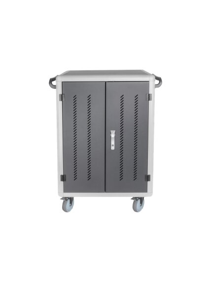 Digitus | Black | Charging Trolley 30 Notebooks / Tablets up to 16" | Pressure lock system with swiveling lever handle on the front and back door, lockable; Safety plug socket with switch on the side 3 Digitus | Black | Charging Trolley 30 Notebooks / Tablets up to 16" | Pressure lock system with swiveling lever handle on the front and back door, lockable; Safety plug socket with switch on the side 3