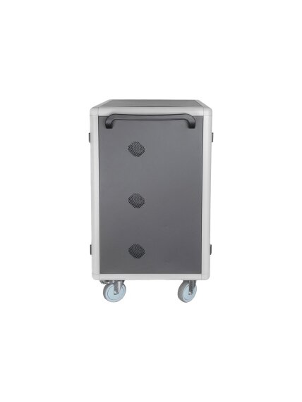 Digitus | Black | Charging Trolley 30 Notebooks / Tablets up to 16" | Pressure lock system with swiveling lever handle on the front and back door, lockable; Safety plug socket with switch on the side 5 Digitus | Black | Charging Trolley 30 Notebooks / Tablets up to 16" | Pressure lock system with swiveling lever handle on the front and back door, lockable; Safety plug socket with switch on the side 5