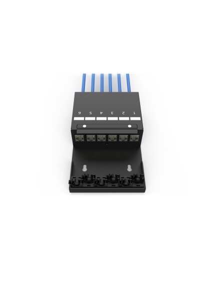 Digitus Consolidation point box, 6-port Keystone modules with intelligent cable manager | DN-93708-6 1 Digitus Consolidation point box, 6-port Keystone modules with intelligent cable manager | DN-93708-6 1