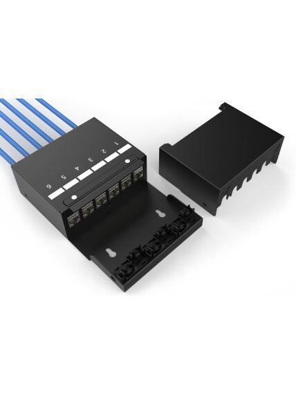 Digitus Consolidation point box, 6-port Keystone modules with intelligent cable manager | DN-93708-6 2