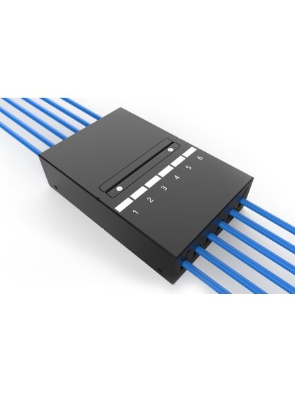 Digitus Consolidation point box, 6-port Keystone modules with intelligent cable manager | DN-93708-6 4 Digitus Consolidation point box, 6-port Keystone modules with intelligent cable manager | DN-93708-6 4
