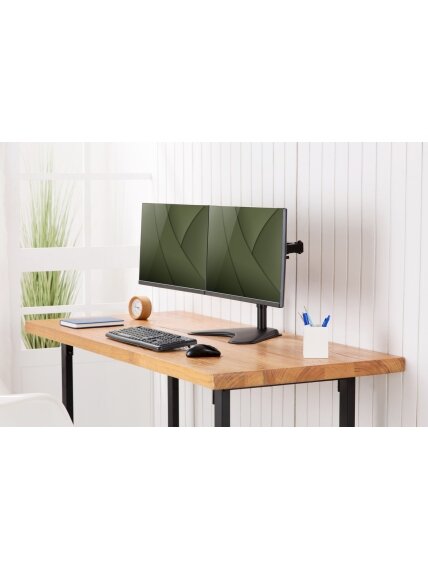 Digitus Desk Mount | DA-90401 | Adjustable Height, Rotate, Swivel | 15-32 " | Maximum weight (capacity) 2x8 kg | Black 15 Digitus Desk Mount | DA-90401 | Adjustable Height, Rotate, Swivel | 15-32 " | Maximum weight (capacity) 2x8 kg | Black 15