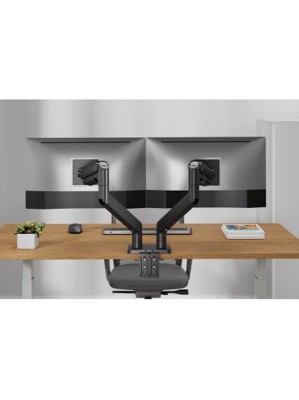 Digitus Desk Mount | Height, tilt, rotation, depth, pivot | Dual Monitor Mount | 2x 45 " | Maximum weight (capacity) 2x 20 kg | Black 5