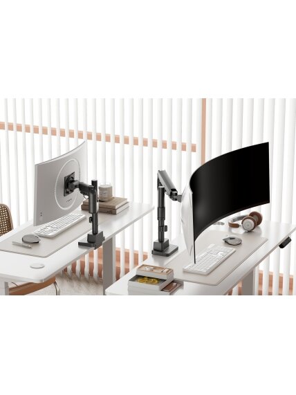 Digitus Desk Mount | Height, tilt, rotation, depth, pivot | Single Monitor Mount | 57 " | Maximum weight (capacity) 27 kg | Black 4 Digitus Desk Mount | Height, tilt, rotation, depth, pivot | Single Monitor Mount | 57 " | Maximum weight (capacity) 27 kg | Black 4